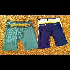 4 Pair Long Obviously Everyman Boxer Briefs